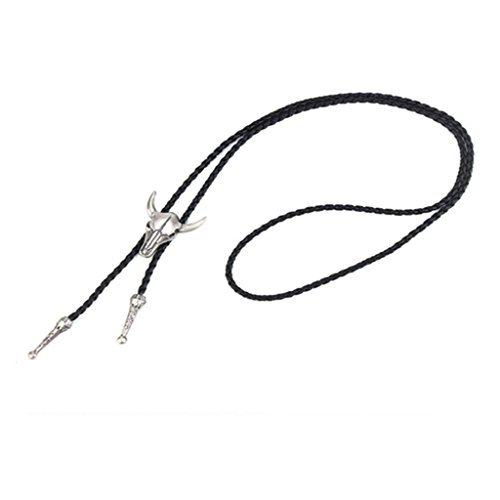 2Pcs PU Couro Gravata Gravata Crânio Para Homens Bolo Gravata Gravata