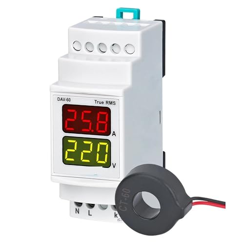 Ampèremètre et voltmètre numérique 60D pour tableau électrique
