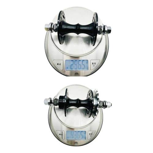 LFSPHQEC Fixed Gear Hub 32H 36H Single Speed Fixie Bicycle Hub Compatible with 17T Fixed Gear Cog and Lockring(Front Hub Black 32 Hole)