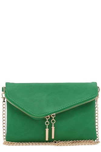 Image of FashionPuzzle Envelope Wristlet Clutch Crossbody Bag with Chain Strap
