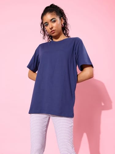 Image of Dillinger Blue Graphic Oversized T-Shirt