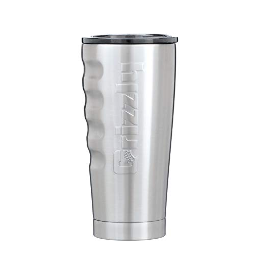 Grizzly Grip Cup 20 oz Tumbler, Stainless Steel, Vacuum Insulated with TwistTop Lid, Brushed Stainless