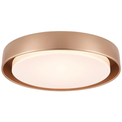 Image of LUTEC Flush Mount Ceiling Light, 13in 23W Dimmable LED Ceiling Lights, 3000K Daylight, 3000lm Super Bright Energy-Efficient Modern Lamp for Bedroom, Hallway, Kitchen(Gold)