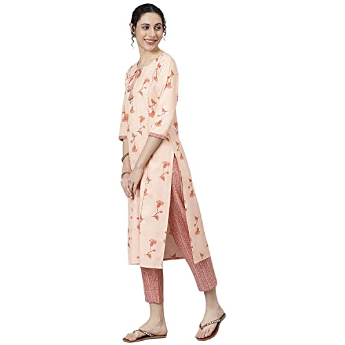 Image of NAINVISH Cotton Blend Kurti Kurta Pant for Womens | Kurtas Pant for Women | Womens Kurta Kurti Set | Best Kurtas Set for Women