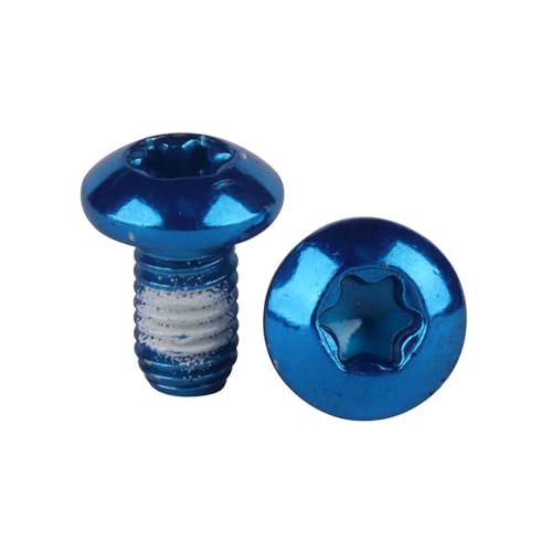 YANRUHFL Stainless Steel Bicycle Rotor Bolts, T25 Torx M5x9mm, Disc Brake Screws, Pack of 12 (Blue) - Thumbnail 3
