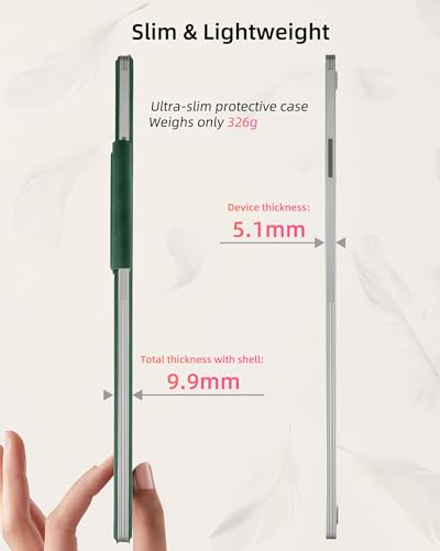 WALNEW Remarkable Paper Pro Case, Slim Lightweight Protective Case with Pen Holder, Auto Sleep/Wake Book Cover for Remarkable Paper Pro 11.8 Inch (2024 Released) (Green)