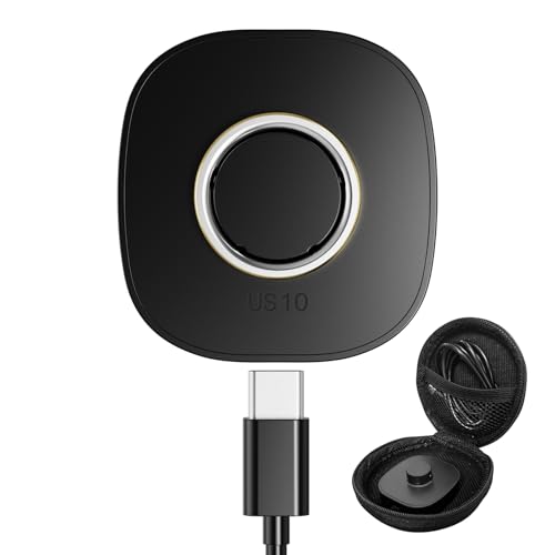 Chargeur Oura Ring 4 noir taille 10 avec câble USB-C pour bague connectée