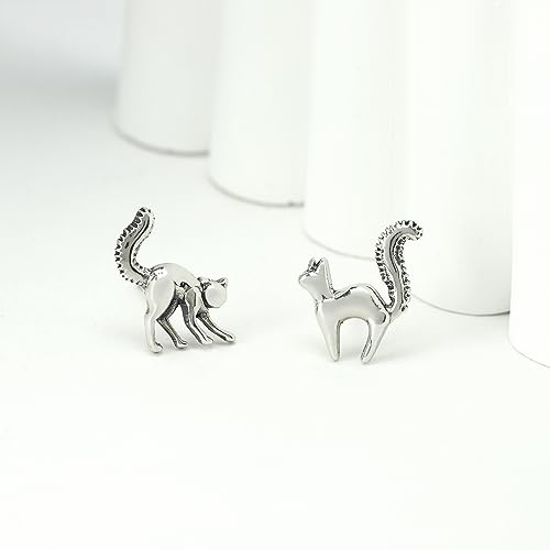 Boma Jewelry Sterling Silver Scaredy Cat Stud Earrings3