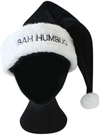 Black BAH Humbug Christmas HAT
