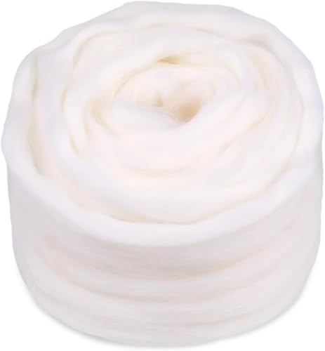 Hilo de fieltro de lana suave de 3.5 oz para fieltrado con aguja fluido