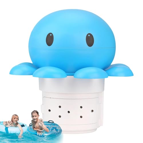 Dispensador de Cloro Flotante, dispensador de Cloro Flotante para Piscina, Flotador de Cloro Octopus Pool SPA, se Adapta a tabletas de 1 o 3 Pulgadas para Piscinas y bañeras Grandes y pequeñas