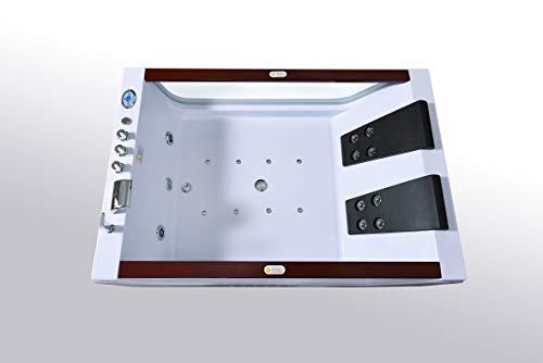 Simba Srl Positano – Hydromassage Badewanne 180 x 120 cm doppelpumpe – Bild 5