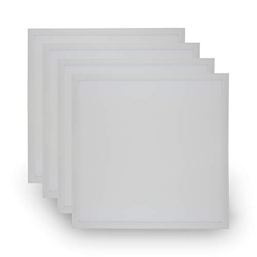 [4 Pack] 2x2 LED Flat Panel Ceiling Light 40w 4000k Cool White 0-10V dimmable 120-277V Input UL and DLC Listed - Equal to 2 lamp ubend Fluorescent