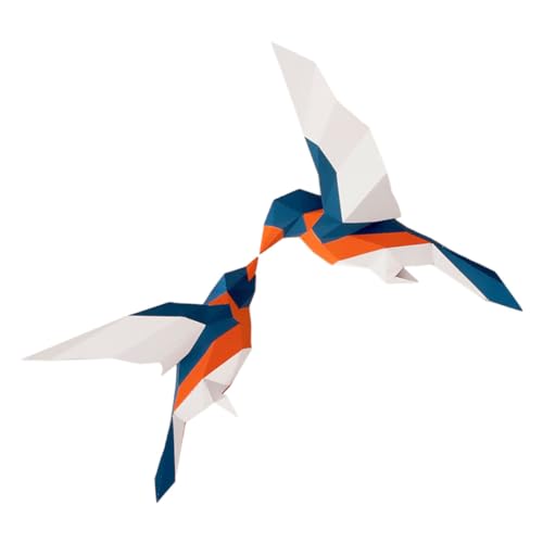 Ipetboom Modelo Geométrico Pájaro Decoración de Pared Ornamento Montado para Hogar Oficina y Jardín Arte Mural con Diseño de Aves