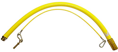 1/2" BSP Gas Cooker Caterflex Caterhose 1M Long Yellow