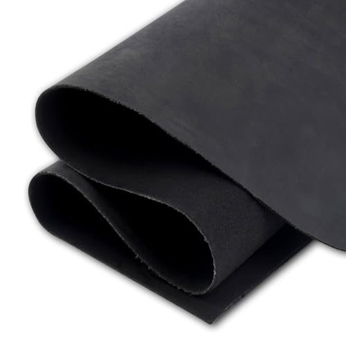 HADZAM Genuine Full Grain Cowhide Leather Sheet, 2mm Thick, Square Pieces for Crafts, Tooling Leather Material