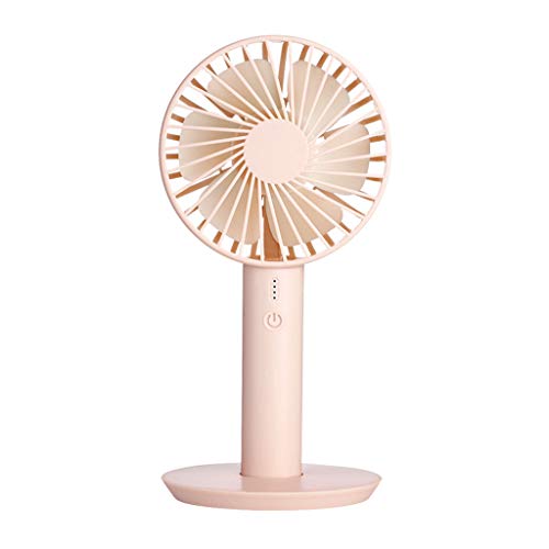 USB wiederaufladbare Handkühlventilator Mini tragbarer Ventilator mit Bildschirm (Rosa)