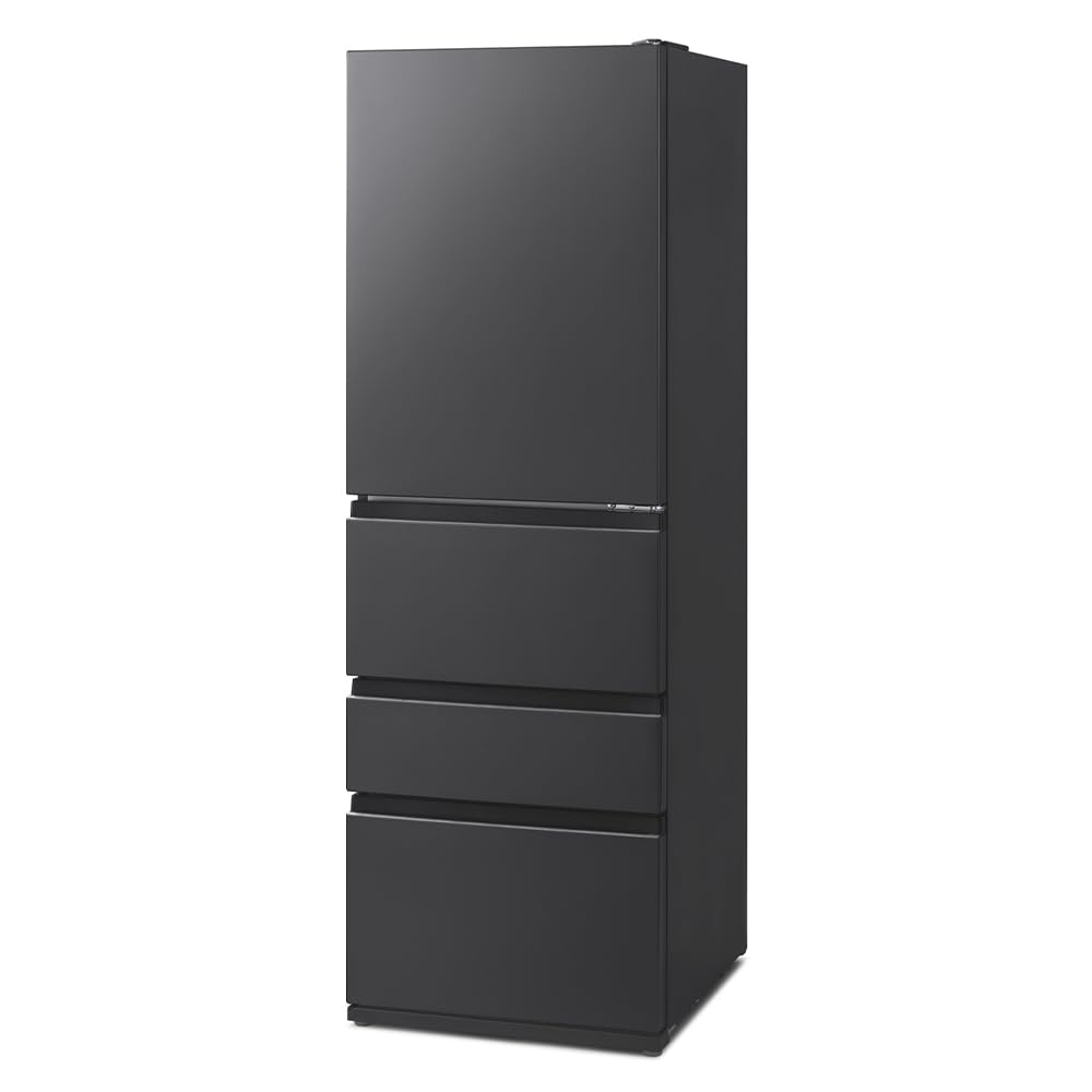 Amazon | アイリスオーヤマ 冷蔵庫 370L ブラック ファン式 自動製氷