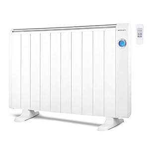 Orbegozo RRE 1810 A – Emisor Térmico Bajo Consumo, 10 Elementos de Calor, Pantalla Digital LCD, Mando a Distancia, Funcionamiento Programable, 1800 W, Aluminio, Blanco
