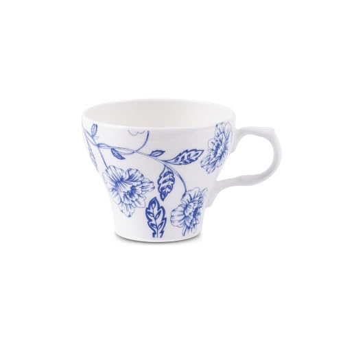 Image of Dandy Lines Liza Jodhpur Tea Cups Mugs, Bone China, Pack of 12, Microwave & Dishwasher Safe, Great for Home Use & Gifting