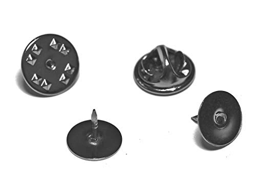 Butterfly Clutch Tie Tacks Pin Backs with Blank Pins for DIY Craft (Gun Metal 50 Pairs)