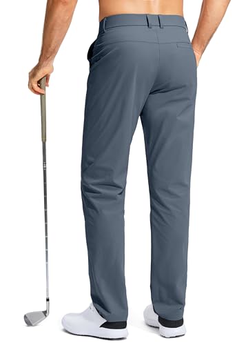 Image of Pudolla Men's Golf Pants Stretch Work Dress Comfy Pants 30 inch /32 inch /34 inch Lightweight Quick Dry Casual Slacks Trousers with Pockets