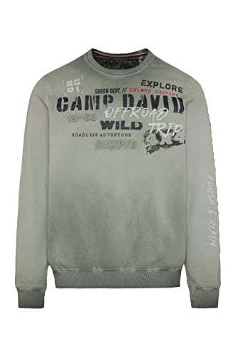 Camp David Herren Sweatshirt Oil Dyed mit Logo-Prägung Cover