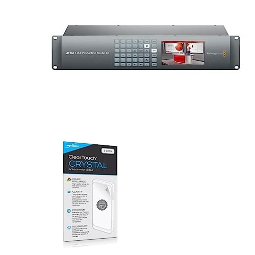 BoxWave Screen Protector Compatible with Blackmagic ATEM 2 M/E Production Studio 4K - ClearTouch Crystal (2-Pack), HD Film Skin - Shields from Scratches