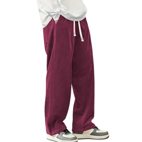 Pantalon velours côtelé homme confortable et ample avec grandes poches latérales