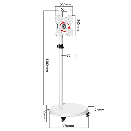 Soporte móvil para TV 24-43 pulgadas ajustable en altura miniatura 2
