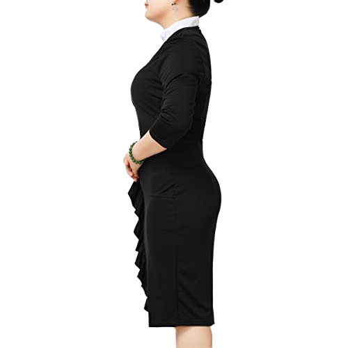 BLESSUME Catholic Church Women Clergy Pencil Dress Black Mass Dress4