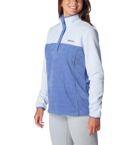 Image of Columbia Womens Benton Springs Half Snap II Pull Over Fleece Jacket, Dark Stone /Canoe /Vintage Blue, 3X