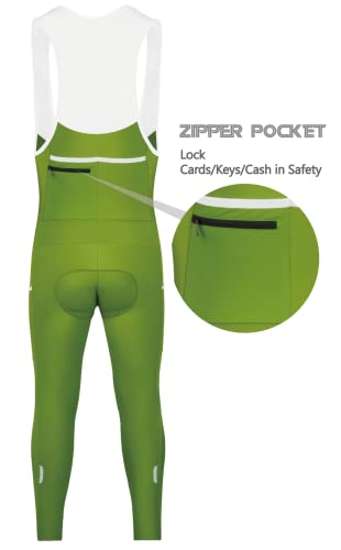 CEROTIPOLAR Thermal Fleece Cycling Tights, Bibs Tights, Bike Bibs Pants for Fall and Cold Winter - Thumbnail 3