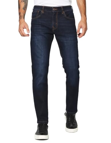 Pantalones, Apparel Bobois - Jeans Hombre Slim Fit Pantalones Mezclilla Strech Elastico Casuales Moda - Color - Azul Oscuro - Talla - 32