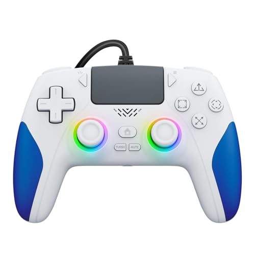 Kamylorus Wired Controller for PS-5/PC, RGB Gaming Controller with Programmable/Remap/Turbo/LED...