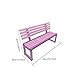 YOUQUEEN Outdoor Benches All Solid Wood Park Chair, Simple Outdoor Bench with Backrest, Suitable for Terrace and Poolside Gardens Garden Benches for Outdoors