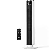 LEVOIT Tower Fan for Bedroom, 90° Oscillating Standing Fan with 28dB Quiet for Sleep, 25ft/s Velocity, 12H Timer, 5 Speeds 4 Modes, Remoter, Bladeless Room Fan for Home, Office, Indoor, 36 inch, White