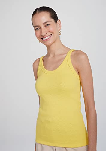 Camiseta, Feminina, Hering, Amarelo Médio, M