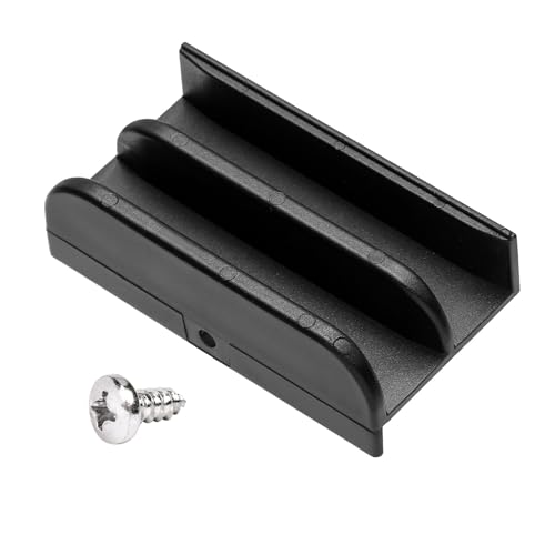 M6219 Sliding Shower Door Bottom Track (Black) Suitable for Top-Hung Sliding Shower Doors Shower Door Track 1/2-inch Slot Suitable for 7/16-inch Thick Glass Shower Doors Plastic Track M6219 (1 pack)