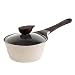 Neoflam EELA Cast Aluminum Ecolon Non-Stick Coating Covered Saucepan with Glass Lid, 1.5 quart, Ivory