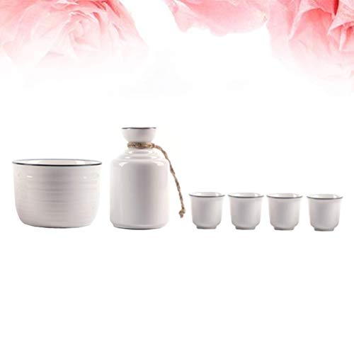 Conjunto de 1 xícara de saquê japonês Amosfun tradicional cerâmica de porcelana cerâmica, artesanato