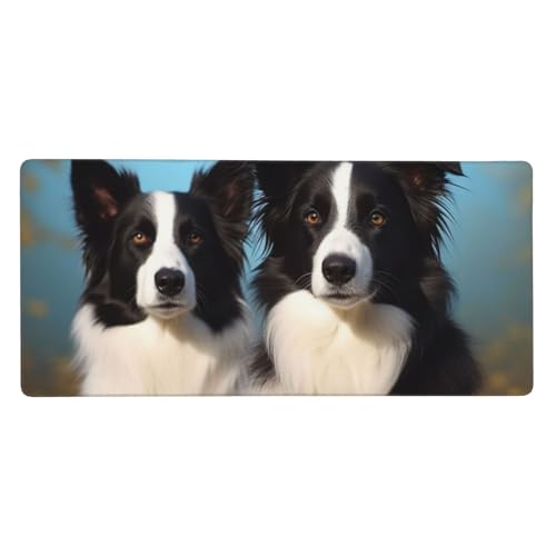 Tapis de souris de jeu XXL 90x40 cm Border Collie tapis bureau étendu