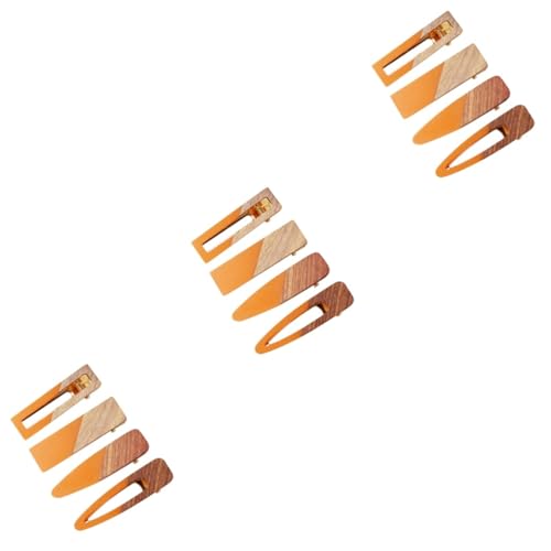 Barrettes à cheveux en acrylique et bois MAGICLULU - Lot de 3 pinces élégantes pour femmes