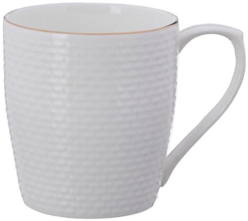 Image of Clay Craft Fine Ceramic Gold Printed Tea /Coffee Cup Set of 6-200 ml Each (Zoya IMP 1101), Tea Cup Set of 6, Mugs for Coffee, Cups Set of 6, Mug Set, Ideal for Gifting, Perfect for Home and Office