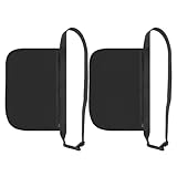 ibasenice Riñonera Porta Balones de Tenis y Golf de Malla Ajustable, 2 Unidades Negras, Bolsa de Almacenamiento Deportiva Portátil para Pickleball y Ping-Pong, Práctica y Recogida