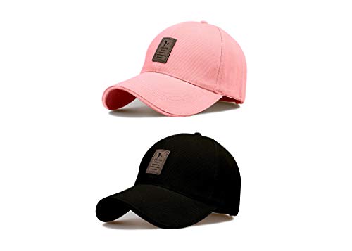 Image of solid plain unisex cotton caps free size adjustable casual look stylish cap