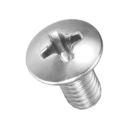 Image of METALLIXITY Semi-Countersunk Oval Head Machine Screws (M4-0.7x8) 100Pcs, 304 Stainless Steel Phillips Cross Recessed Machine Screw Bolts - for Furniture Assembly DIY Projects, Silver
