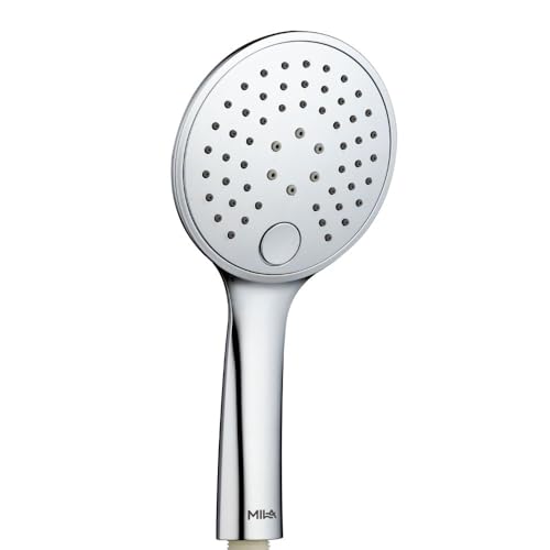 Image of Mila Modeflex 3-Function Hand Shower | Rain, Massage, Mixed Spray Modes | Chrome Finish |Modern Design | Includes Hose (1.5m), Bracket & Installation Kit