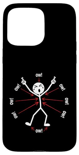 Ow Ow Ow Ow Stickman Figure Humorous Chronic Pain Awareness �X�}�z�P�[�X iPhone 15 Pro Max �p