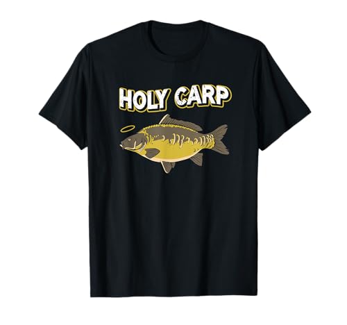 Holy Carp lustiges Karpfen Angel T-Shirt